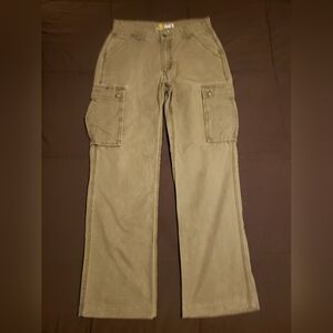 Mens Carhartt cargo pants vintage Y2K olive military green 31x31